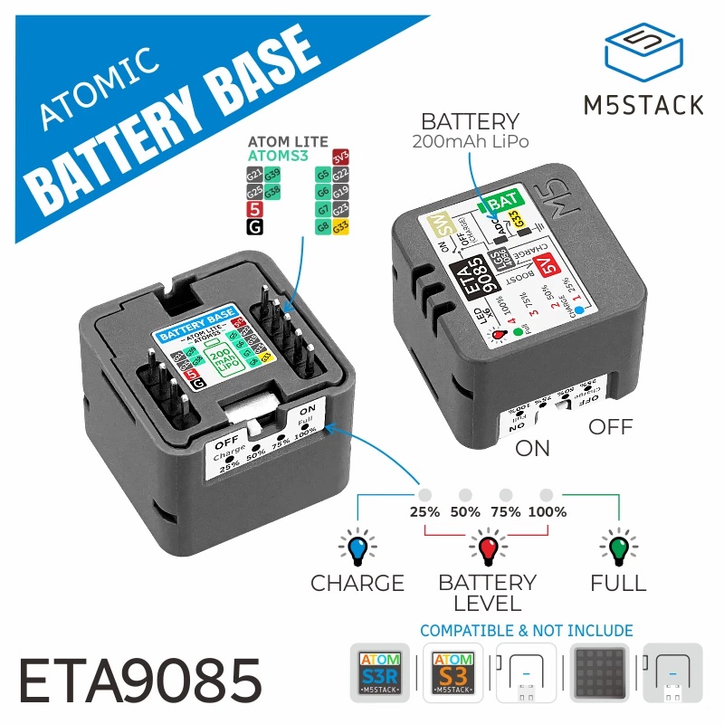 M5Stack Atomic Battery Base Re - M5Stack Core2 recension och pris