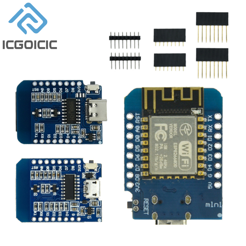 D1 Mini-Mini NodeMcu 4M Bytes  - Wemos D1 recension och pris